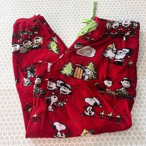 Peanut Charley Brown & Friends Christmas PJ
Bottoms 

Size XL